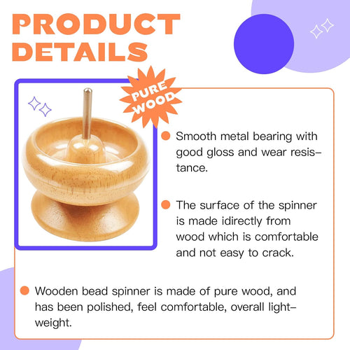 Bead Spinner, for Jewelry Bracelet Making, Seed Beads, Waist Beads Kit Line Quick Beading Tool (3 Trays 1 Bead Plugs)