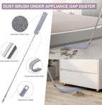 Retractable Gap Dust Cleaner with 3 Microfiber Dusting Cloths & 30-100 Inch Extendable Long Handle, Retractable Duster Brush for Cleaning under Appliances Sofa Couch Bed Refrigerator Furniture