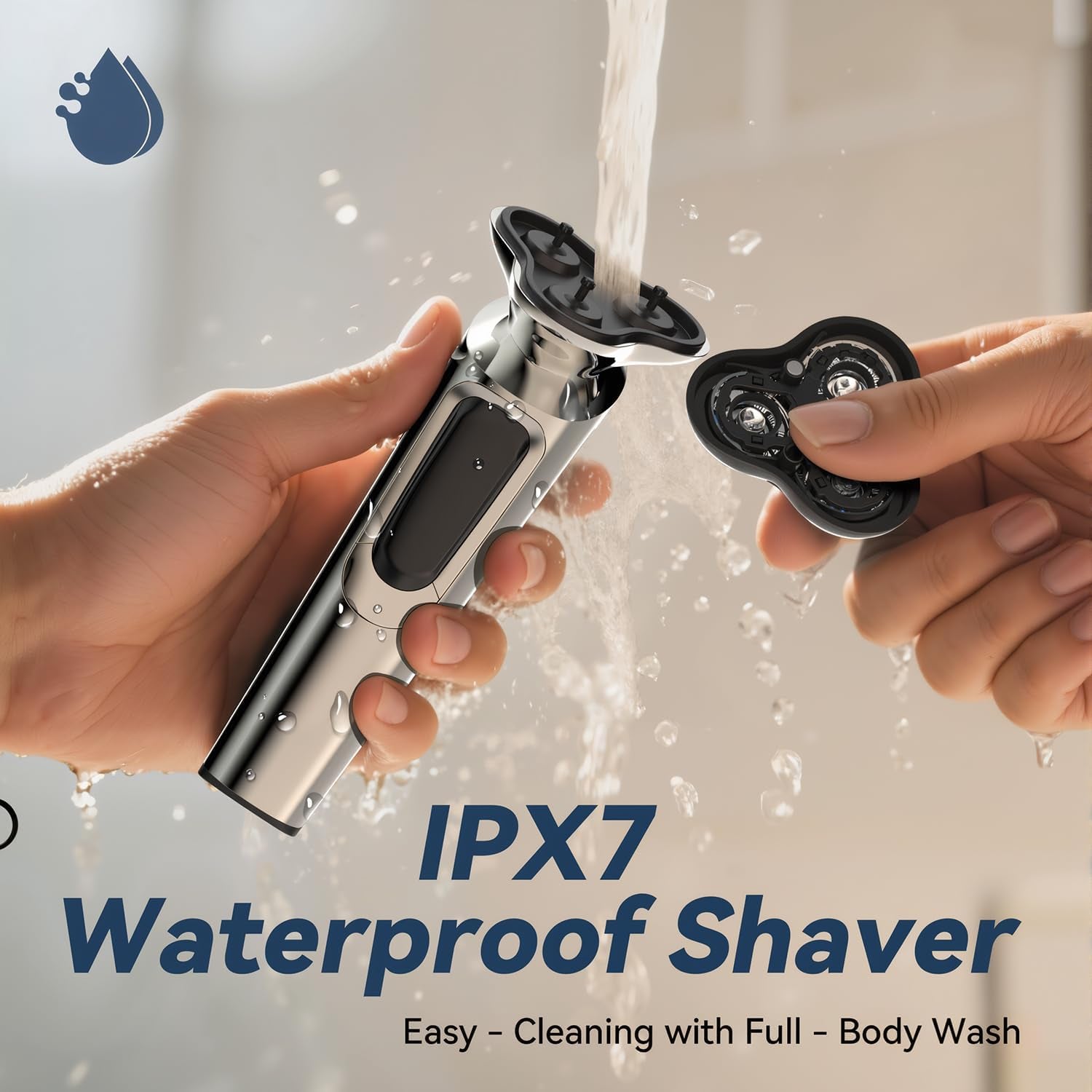 Electric Razor for Men, 2026 Upgraded Electric Shavers for Men, USB-C Rechargeable, Wet & Dry Shaver with Pop-Up Trimmer and Travel Case (Black) ，For Father'S Day
