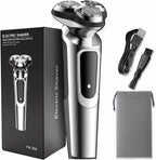 Electric Razor for Men, 2026 Upgraded Electric Shavers for Men, USB-C Rechargeable, Wet & Dry Shaver with Pop-Up Trimmer and Travel Case (Black) ，For Father'S Day