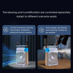Portable Mini Fan 3 in 1 Cooler Home House LED USB Desk Bedroom Indoor Air Conditioner Humidifier Fans Summer Cool Living Room