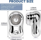Mini Travel Electric Shaver, Portable Pocket Size Rechargeable Shaving Razor Lightweight Razor with Battery Power Display Wet & Dry Rotary for Teen Office Business (Silver)