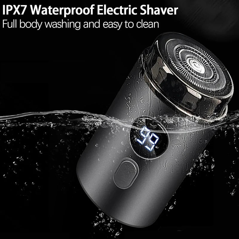 Men'S Electric Mini Shaver, Dry and Wet Dual-Use Shaver, LED Digital Display Rechargeable Car Shaver, Home Travel Shaver