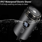Men'S Electric Mini Shaver, Dry and Wet Dual-Use Shaver, LED Digital Display Rechargeable Car Shaver, Home Travel Shaver