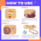 Bead Spinner, for Jewelry Bracelet Making, Seed Beads, Waist Beads Kit Line Quick Beading Tool (3 Trays 1 Bead Plugs)