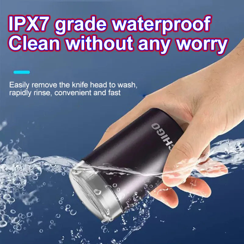 Men'S Portable Mini Electric Shaver USB Charging Multifunctional IPX7 Waterproof Shaver