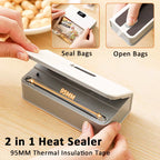 Mini Heat Sealer Plastic Bag Heat Sealing Machine Rechargable Plastic Storage Package Sealer Handheld Clip Bag Food Heat Sealer