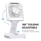 Multifunction Foldable Hand Fan USB Charging Mini Portable Hanging Neck Air Cooling Fan Semiconductor Refrigeration Small Fan