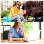 K20 Mini Portable Fan Powerful Handheld Fan Rechargeable,3 Speeds Personal Small Hand Fan for Travel Makeup Eyelash Fan