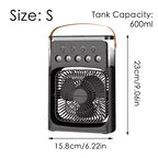 Portable Mini Fan 3 in 1 Cooler Home House LED USB Desk Bedroom Indoor Air Conditioner Humidifier Fans Summer Cool Living Room