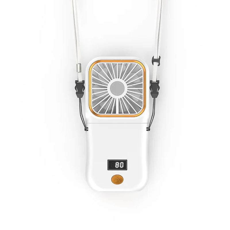 Hanging Neck Fans Mini Portable Folding USB Charging 3000Mah Power Bank Portable Handheld Desktop Multi Function Fan