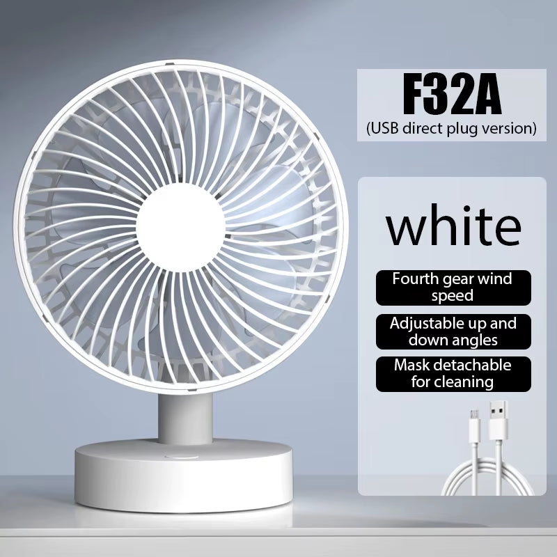 USB Small Electric Fan Home Dormitory Office Desktop High Wind Fan Portable Cooling Fan Table Air Circulators Fans Air Cooler