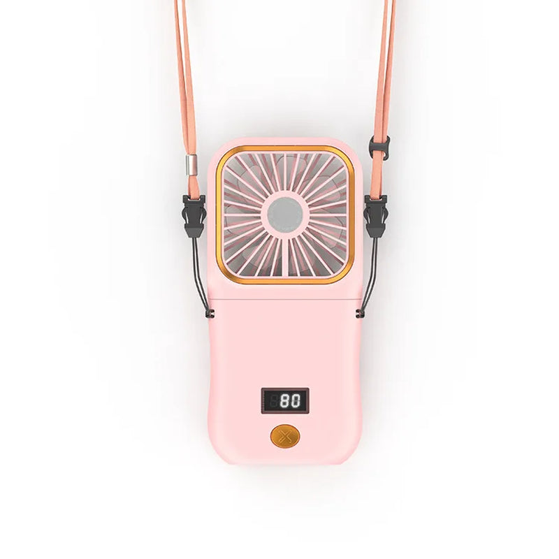 Hanging Neck Fans Mini Portable Folding USB Charging 3000Mah Power Bank Portable Handheld Desktop Multi Function Fan