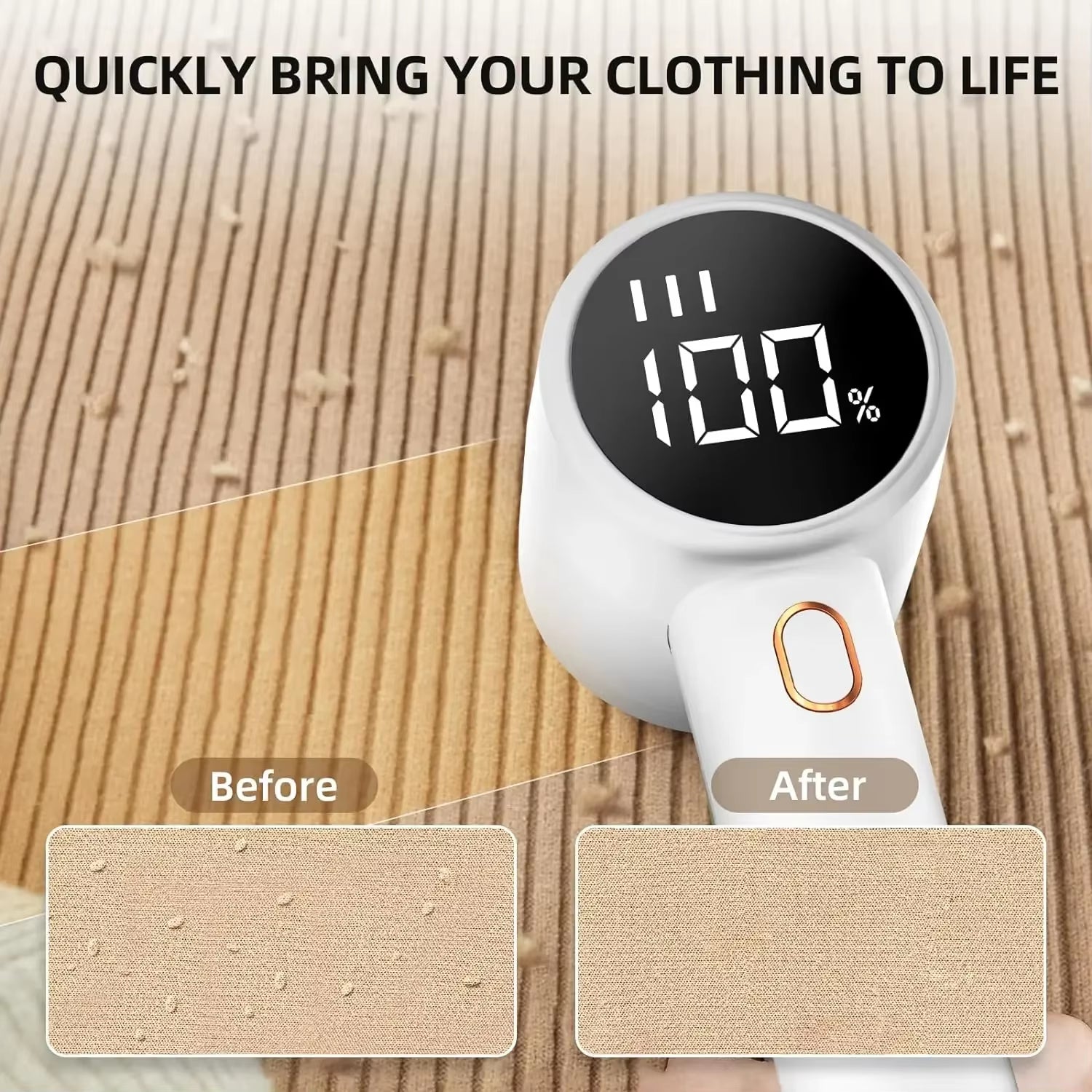 Fabric Shaver Rechargeable Lint Remover Electric Portable Jumper Remover LED Displayremoves Pilling for Clothes Furniture Sofas