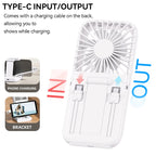Multifunction Foldable Hand Fan USB Charging Mini Portable Hanging Neck Air Cooling Fan Semiconductor Refrigeration Small Fan