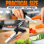 2 in 1 Cutting Board Scissors for Food - 9.6" Detachable Cheese Scissors with Cutting Board and Stainless Steel Blade - Easy-To-Use Veggie Cutter, Suitable for Fruits and Vegetables at Dad'S Party