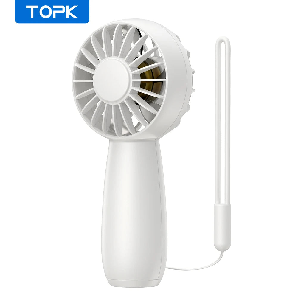 K20 Mini Portable Fan Powerful Handheld Fan Rechargeable,3 Speeds Personal Small Hand Fan for Travel Makeup Eyelash Fan