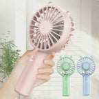 Portable Handheld Fan Small Cooling Fan USB Rechargeable Eyelash Eyelash Mute Cooler Handheld Fan Mini USB Rechargeable Desk